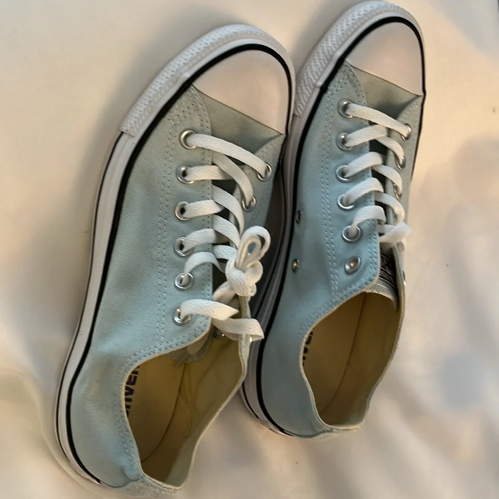 Classic Converse Light Aqua Canvas Sneakers. NWOT - Picture 5 of 6
